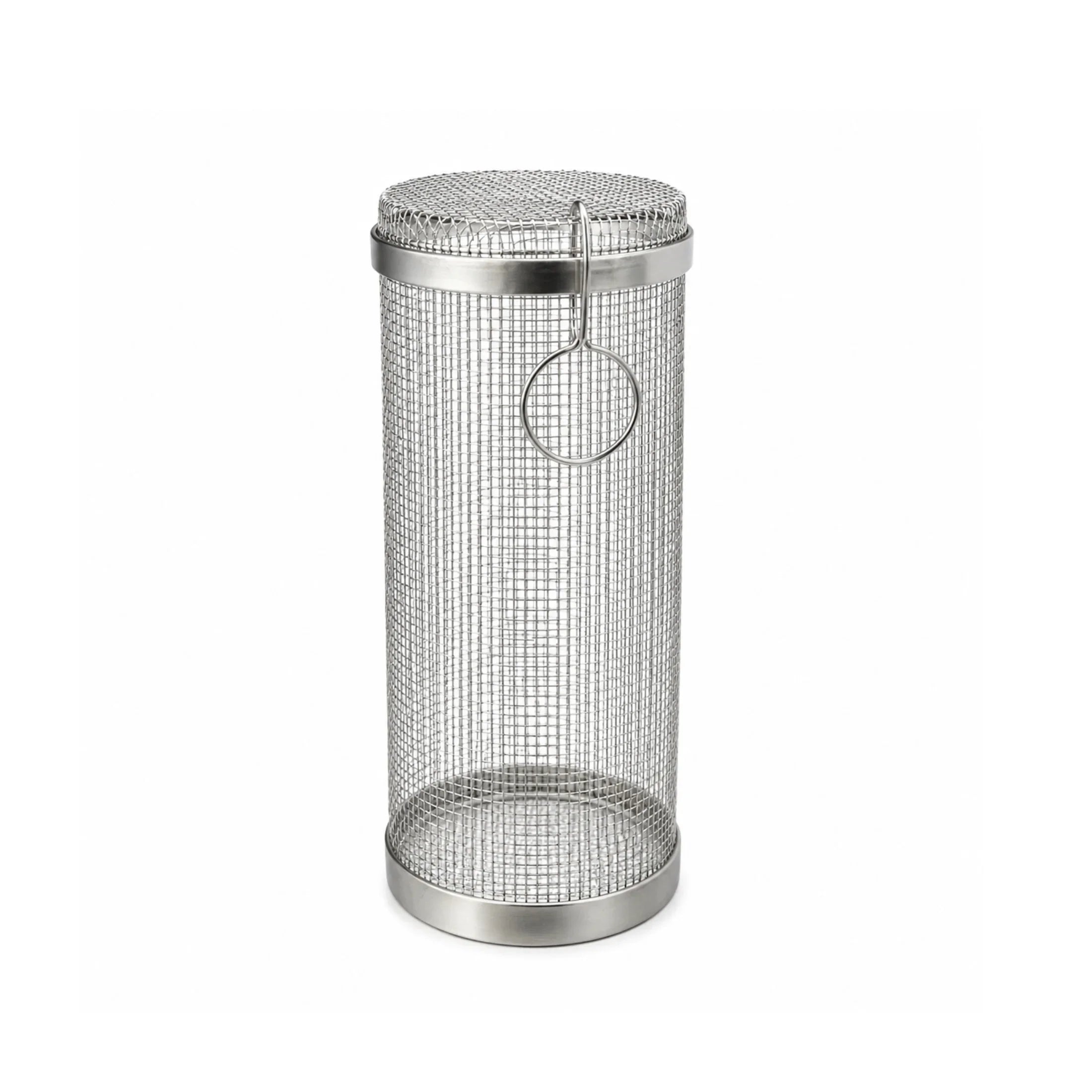 Stainless steel BBQ smoker tube mesh cylinder for grilling and smoking meat outdoors